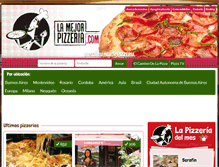 Tablet Screenshot of lamejorpizzeria.com